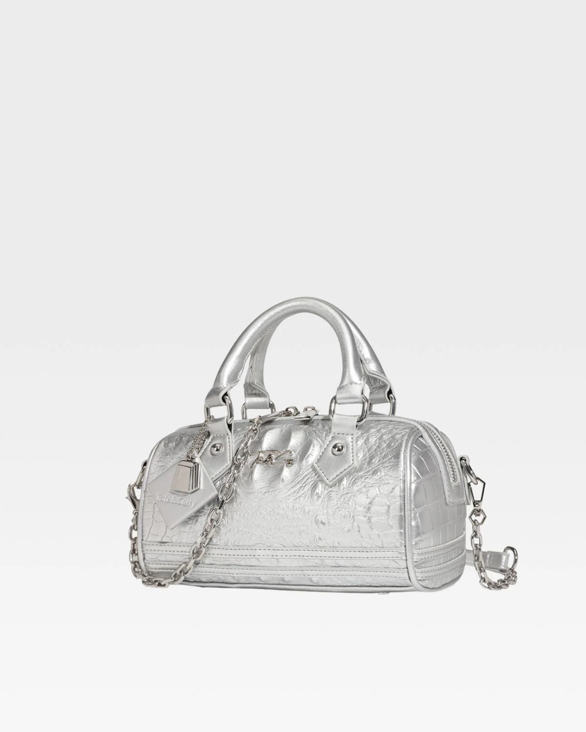 Statement Baddie Purse in Silver - Image 3