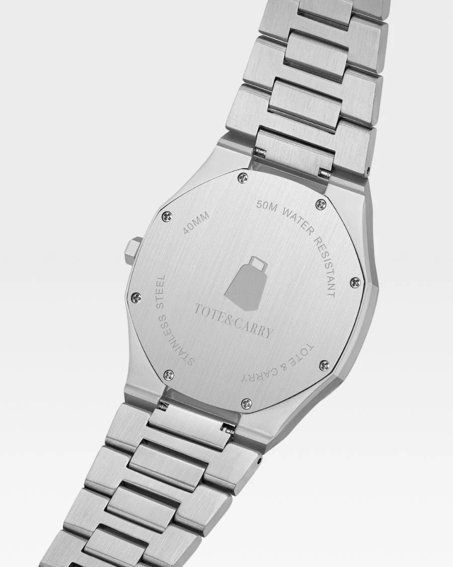 Lux Ambassador Silver Black Watch - Image 3