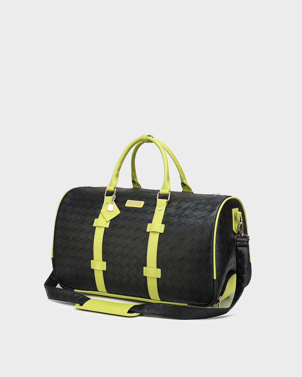 Bodega Traveler Rolling Duffle in Black & Slyme - Image 4