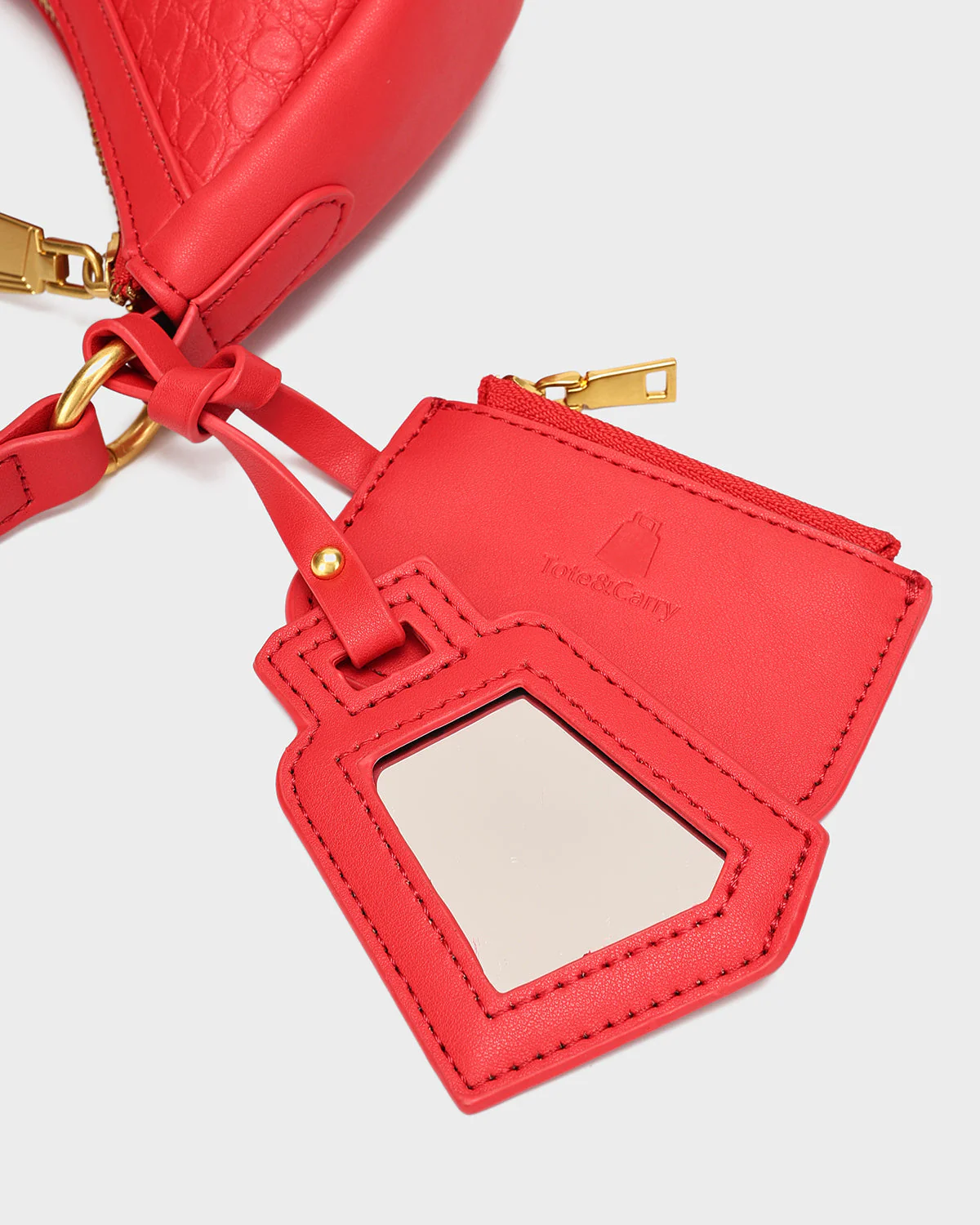 Statement Cutie Shoulder Purse in Red - Image 10