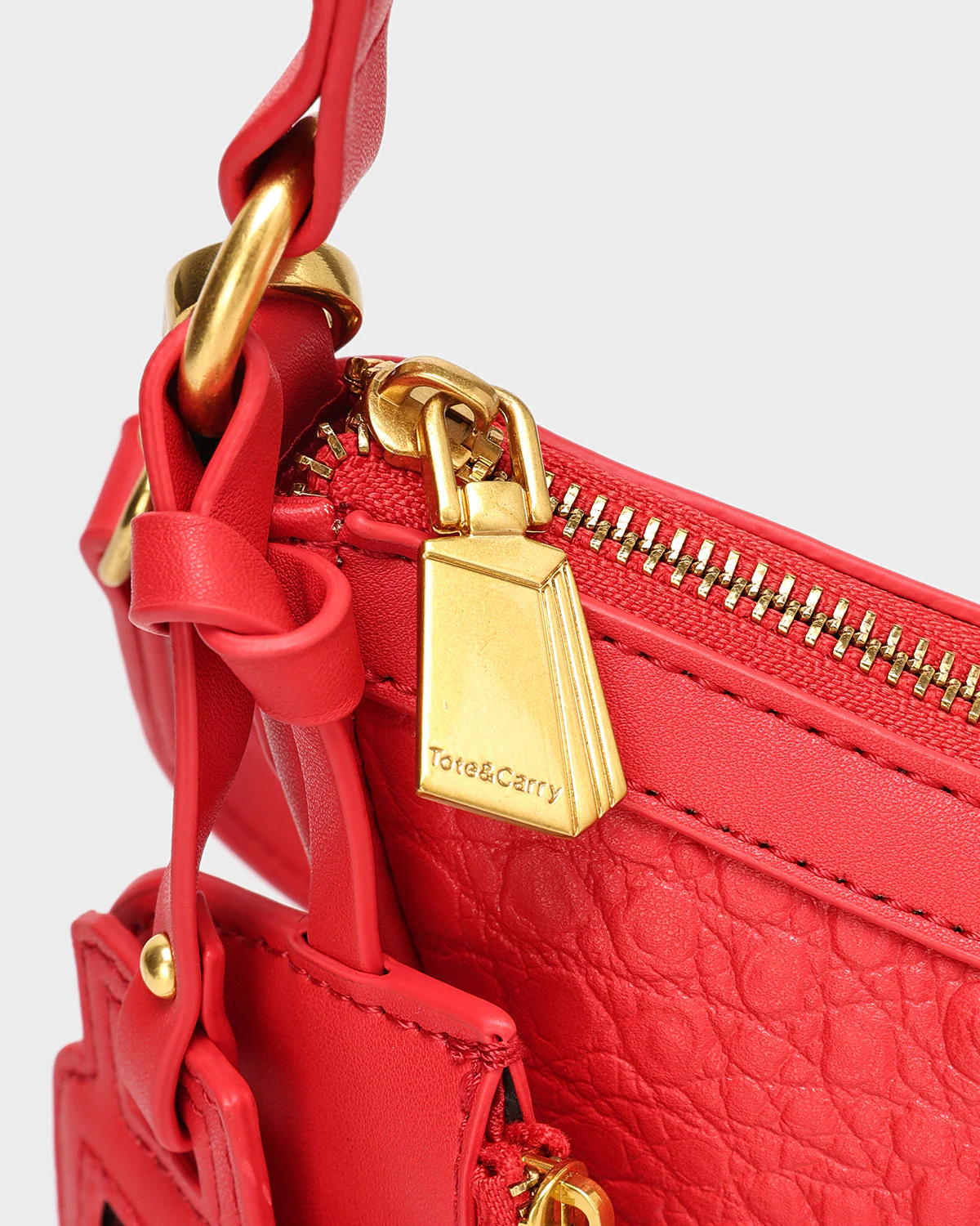 Statement Cutie Shoulder Purse in Red - Image 7