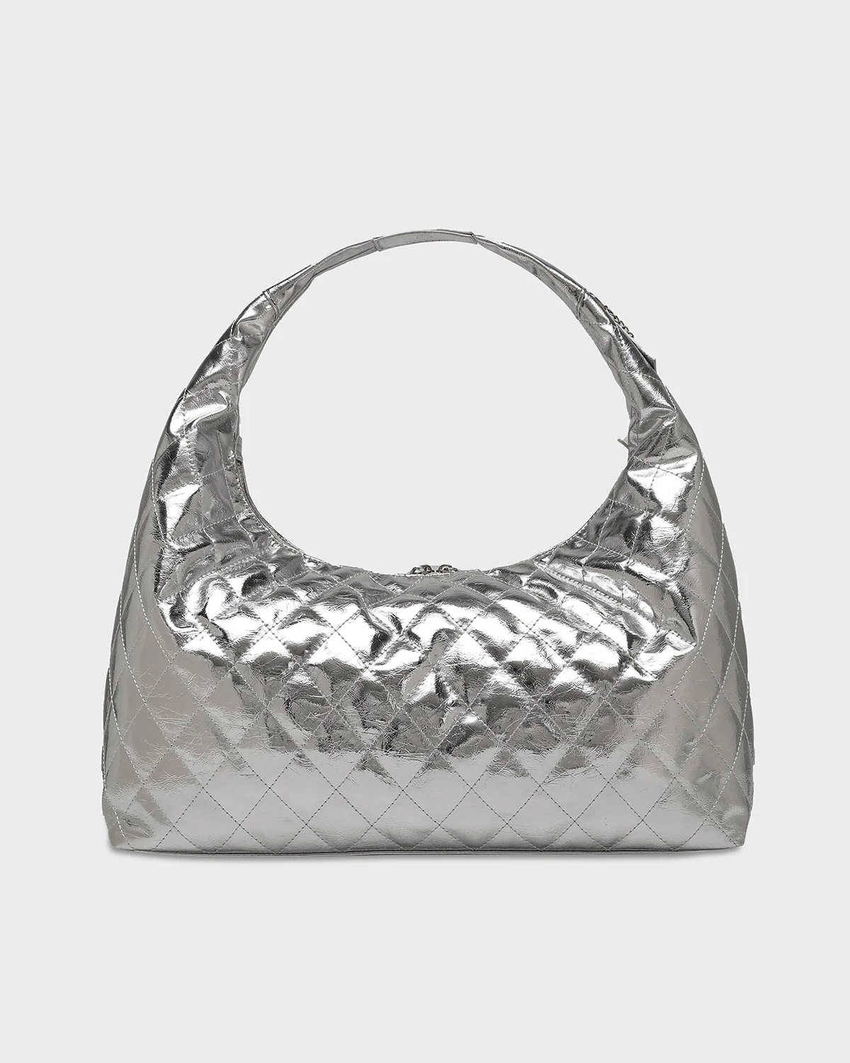 Diamond Chic Tote Bag in Silver - Image 6