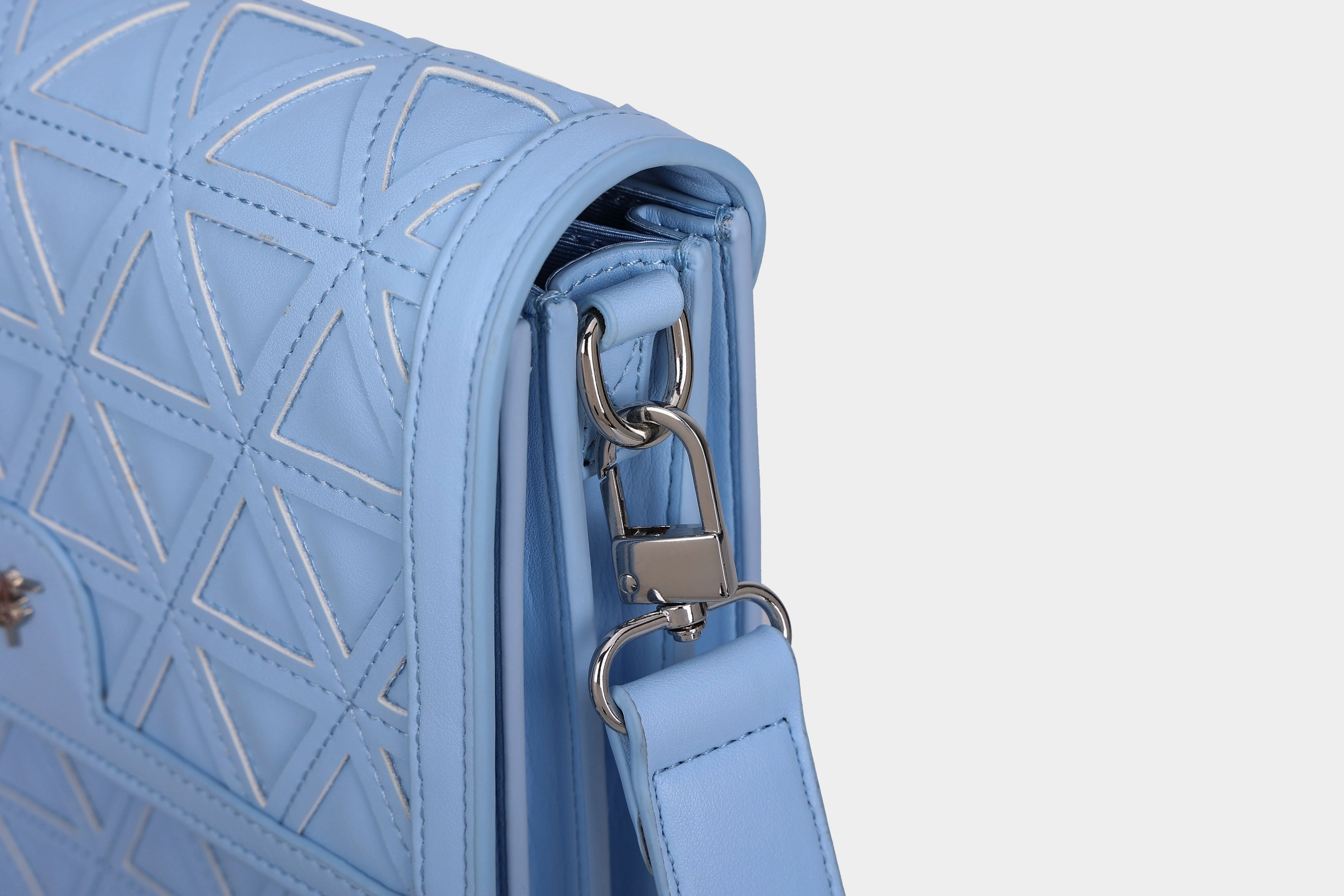 First Class Mini Crossbody Bag in Baby Blue - Image 7