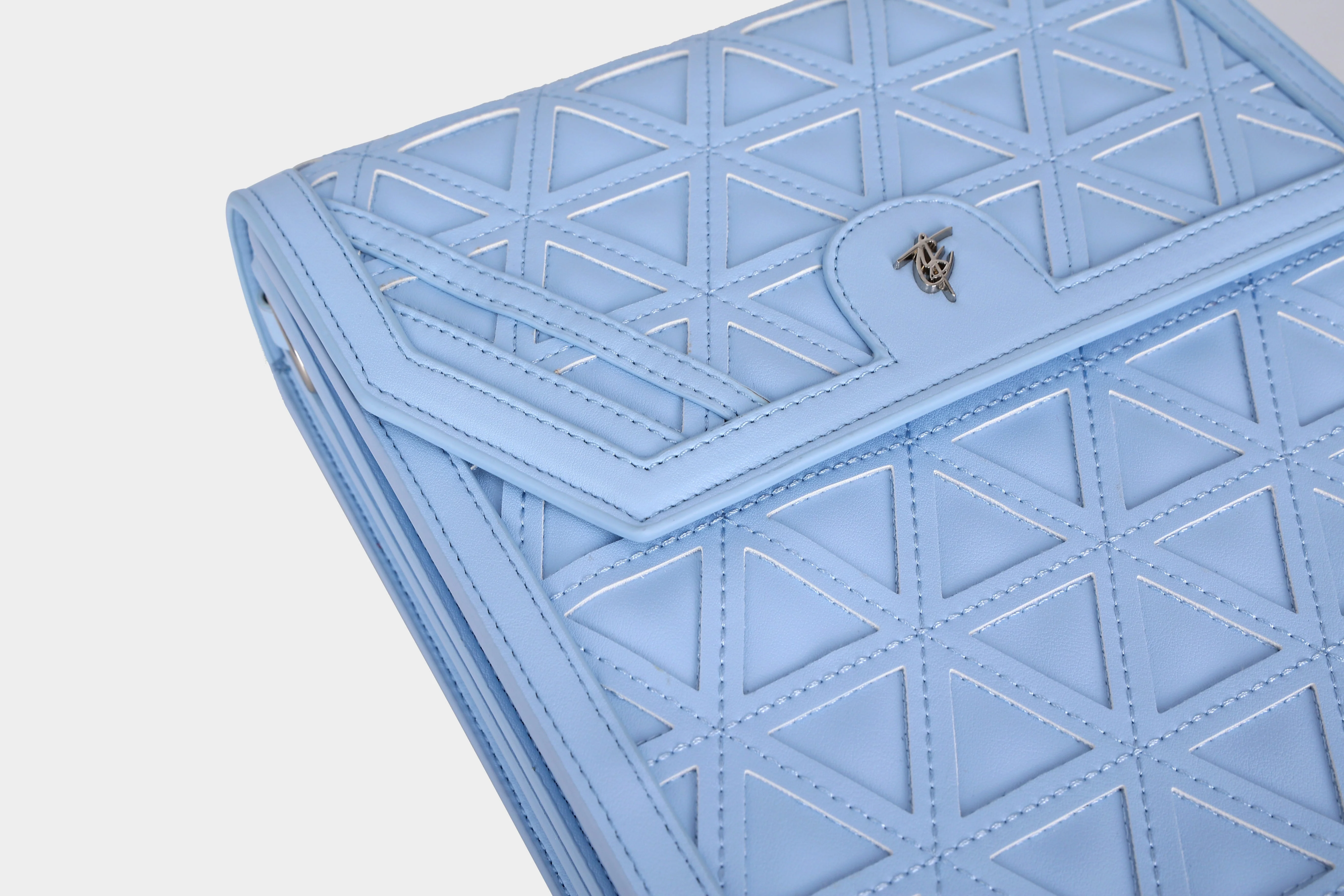 First Class Mini Crossbody Bag in Baby Blue - Image 9