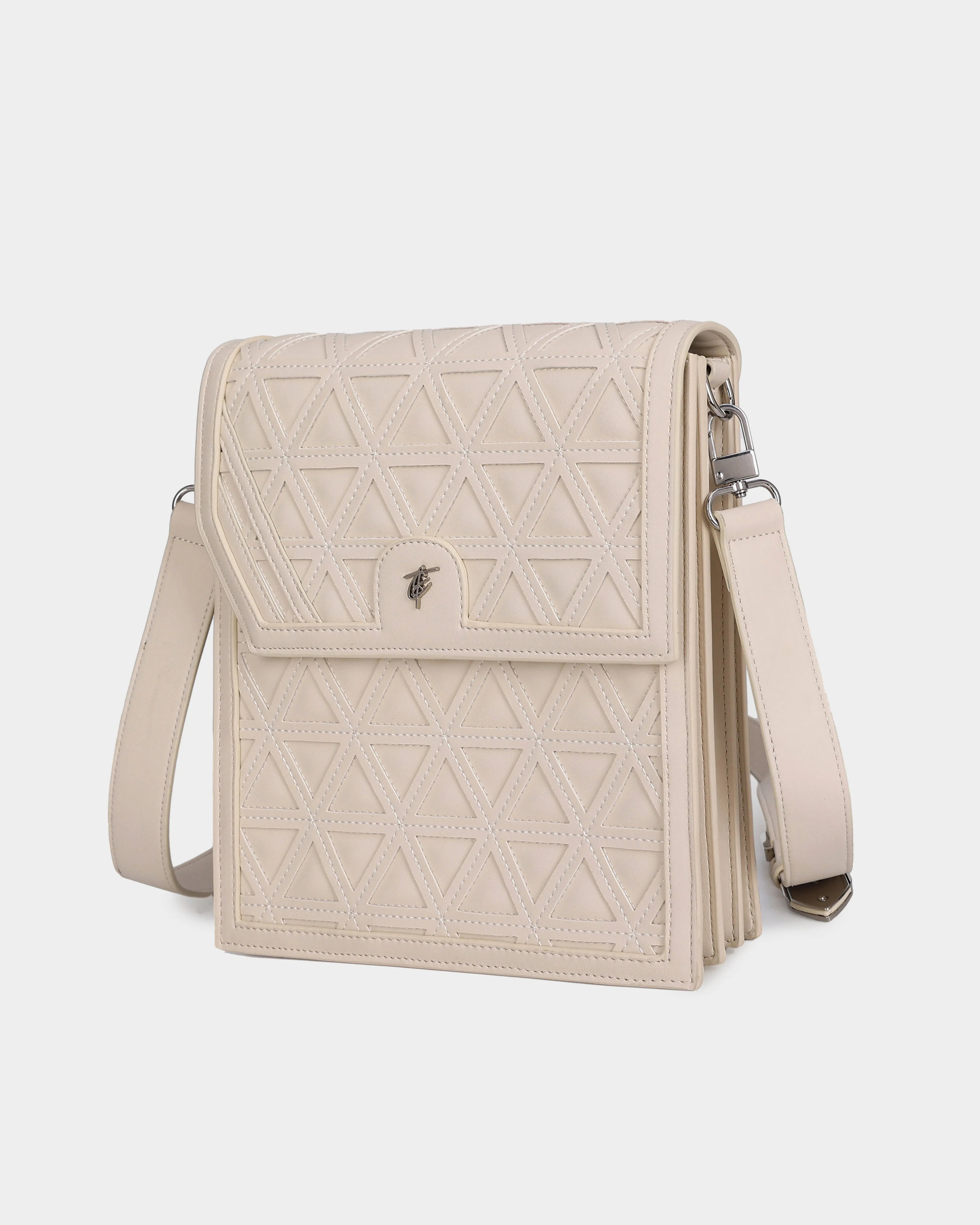 First Class Mini Crossbody Bag in Cream White - Image 3