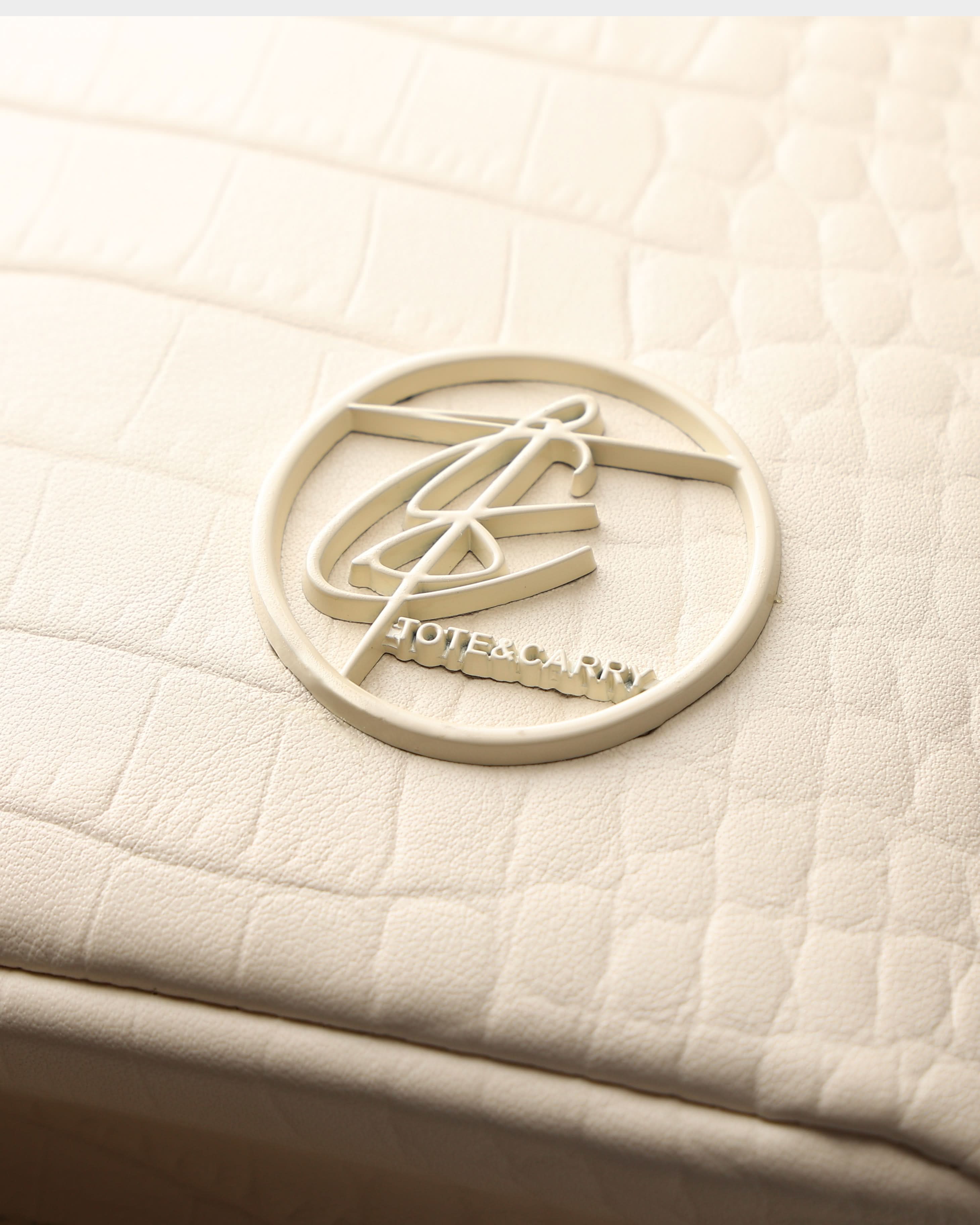 Leather Classic Backpack in Cream White - Image 11