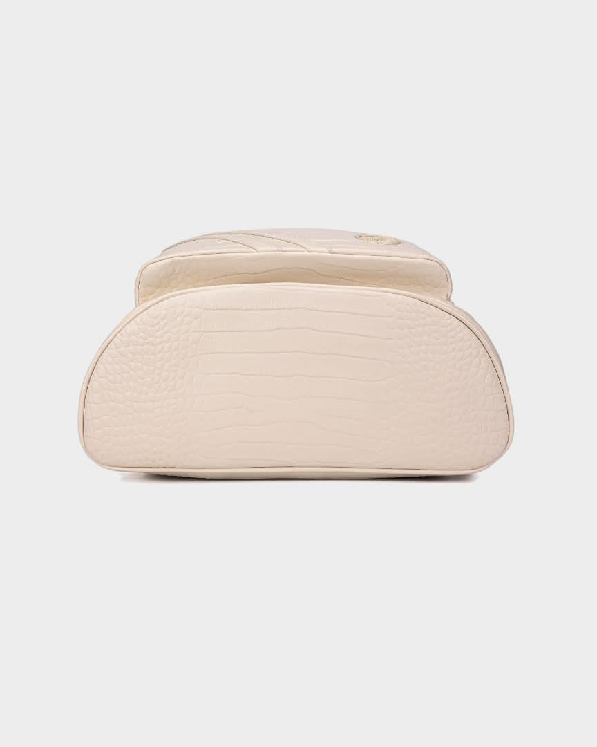 Leather Classic Backpack in Cream White - Image 5