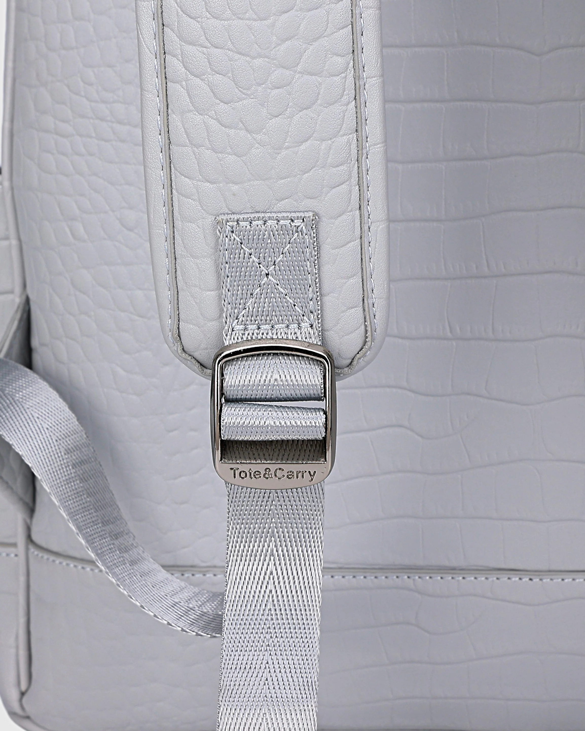 Leather Classic Backpack in Grey - Image 10