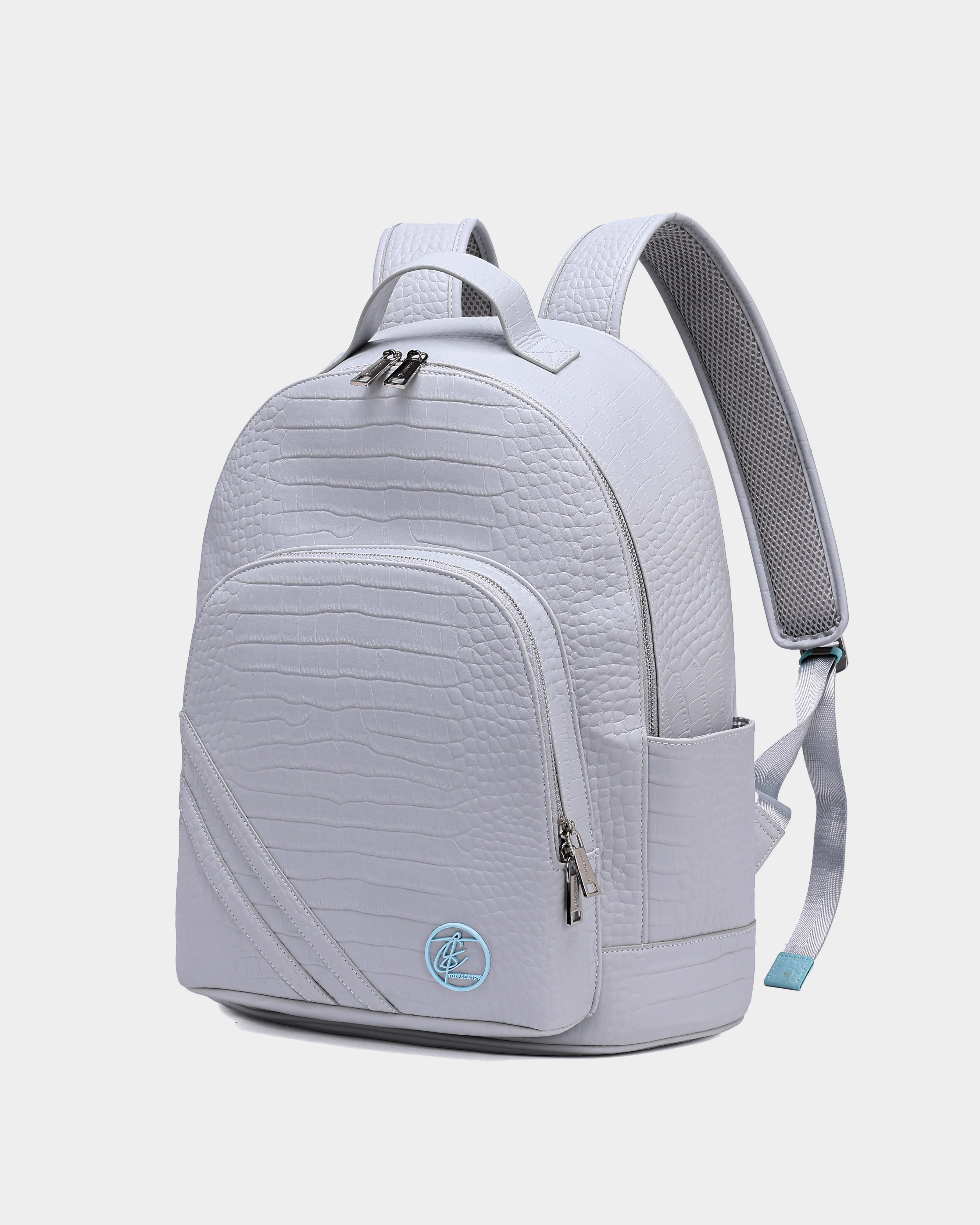Leather Classic Backpack in Grey - Image 3