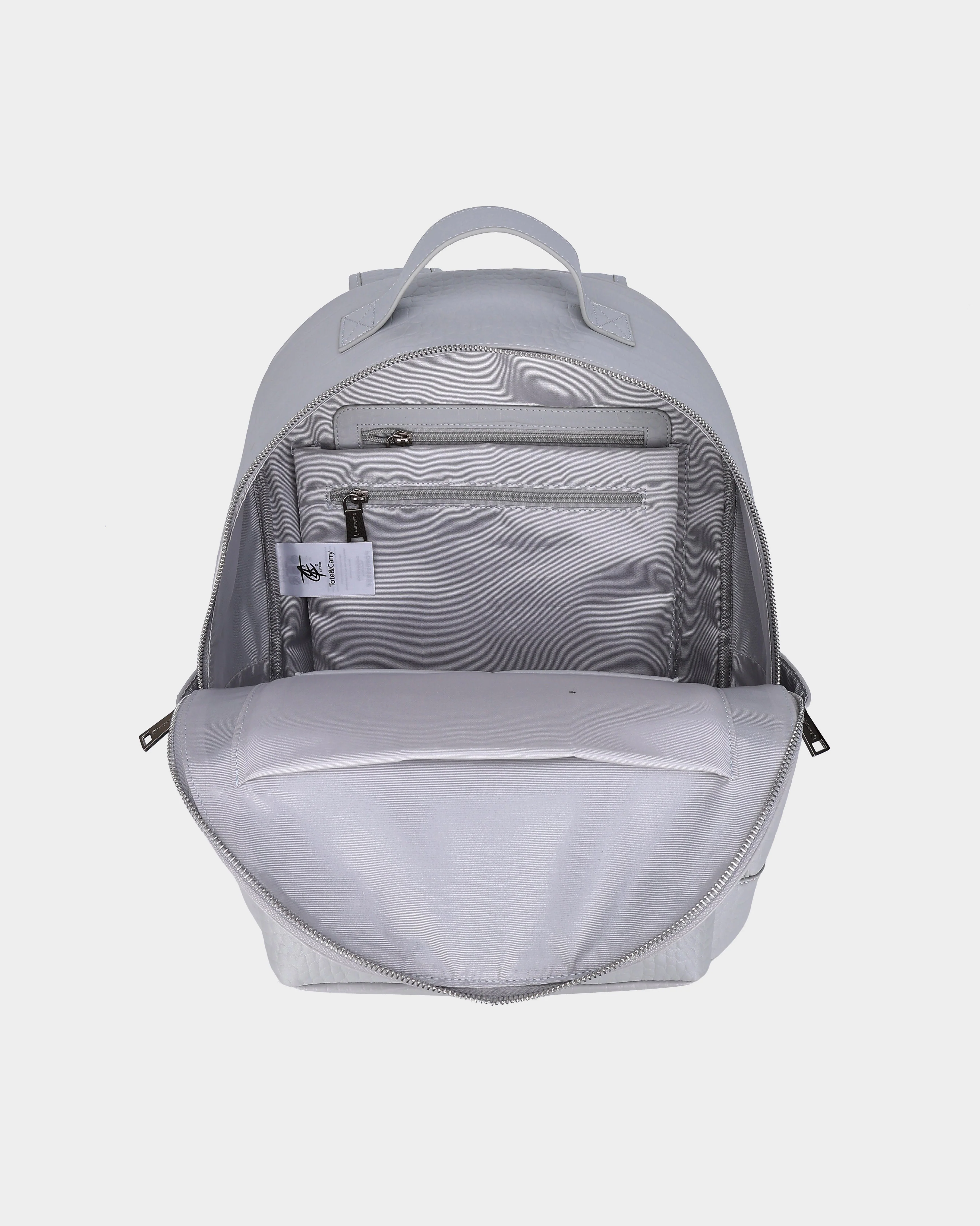 Leather Classic Backpack in Grey - Image 6