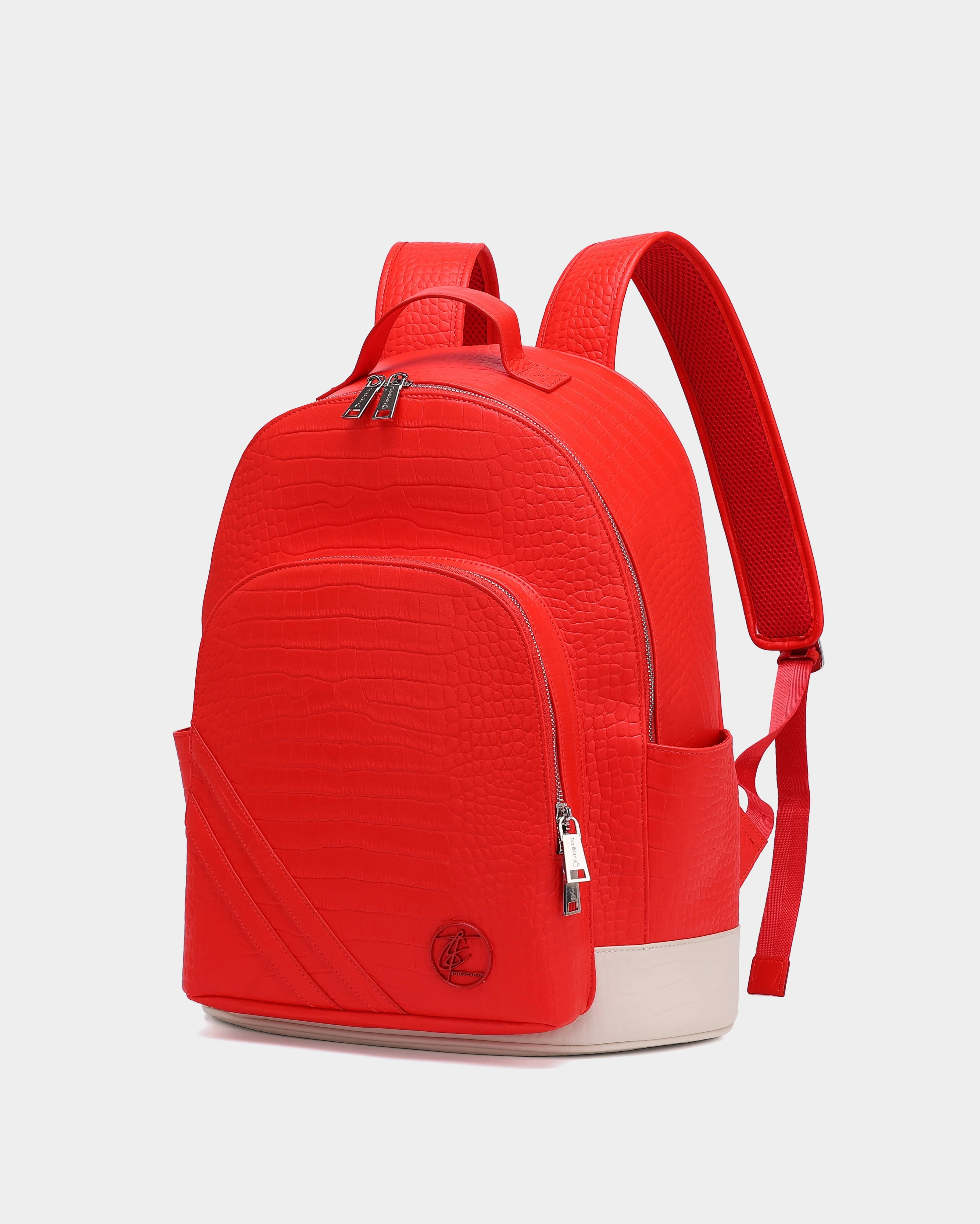 Leather Classic Backpack in Red - Image 3