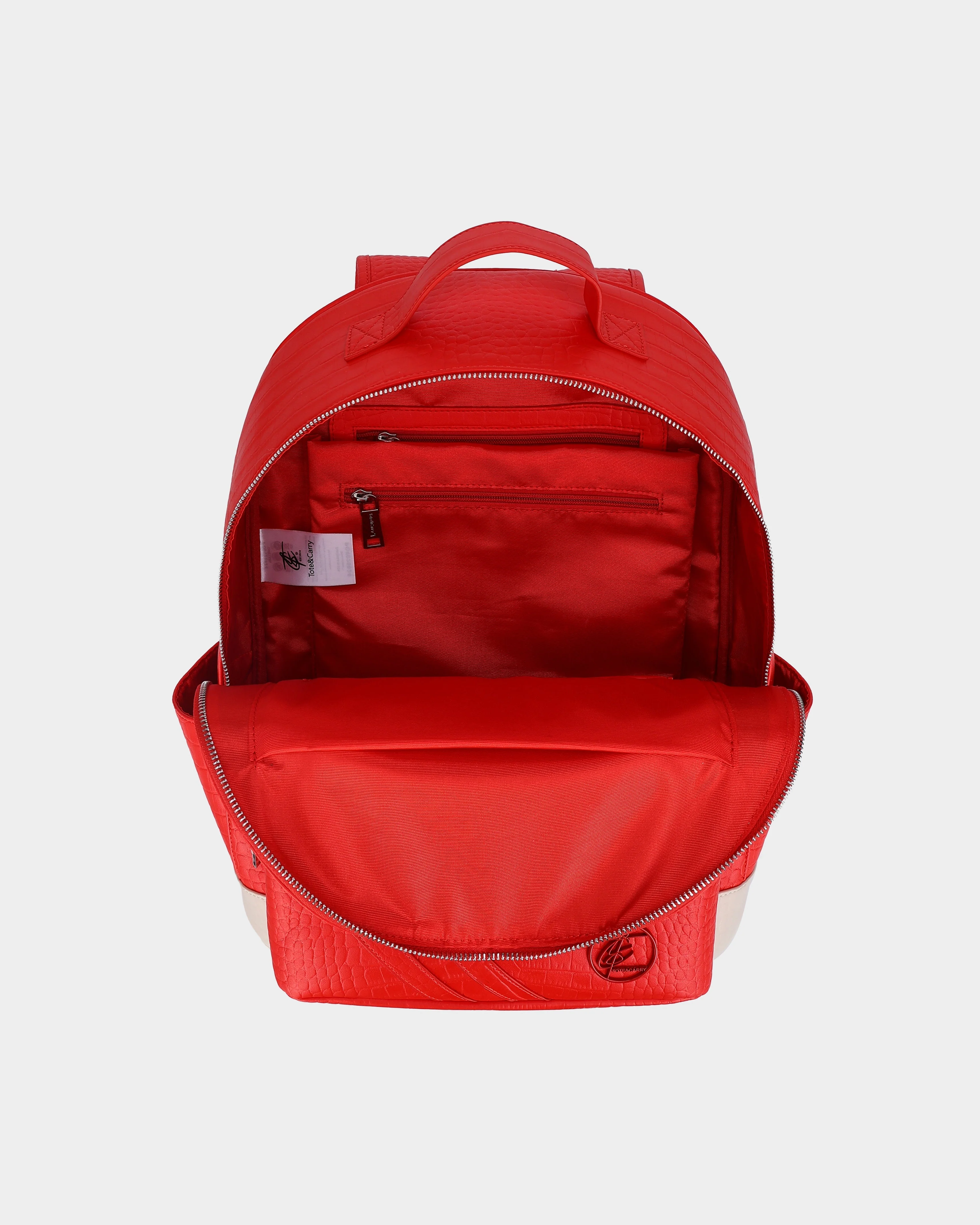 Leather Classic Backpack in Red - Image 6