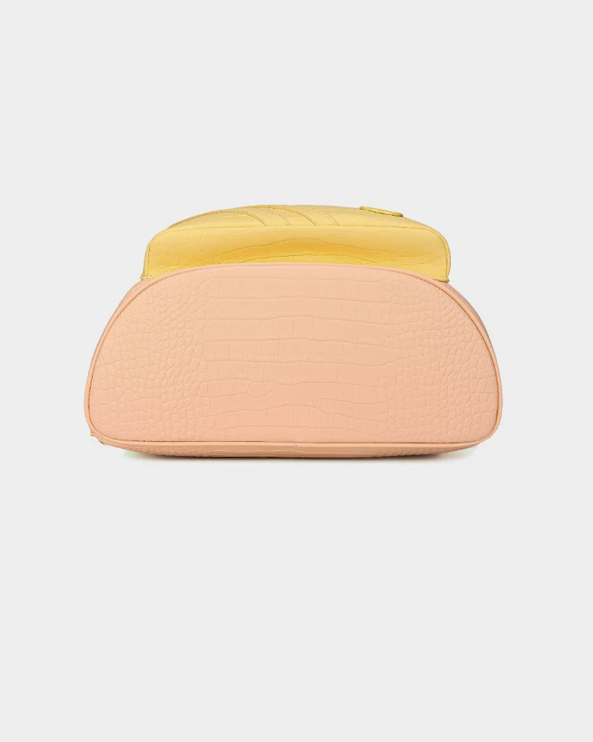 Leather Classic Backpack in Yellow - Image 5