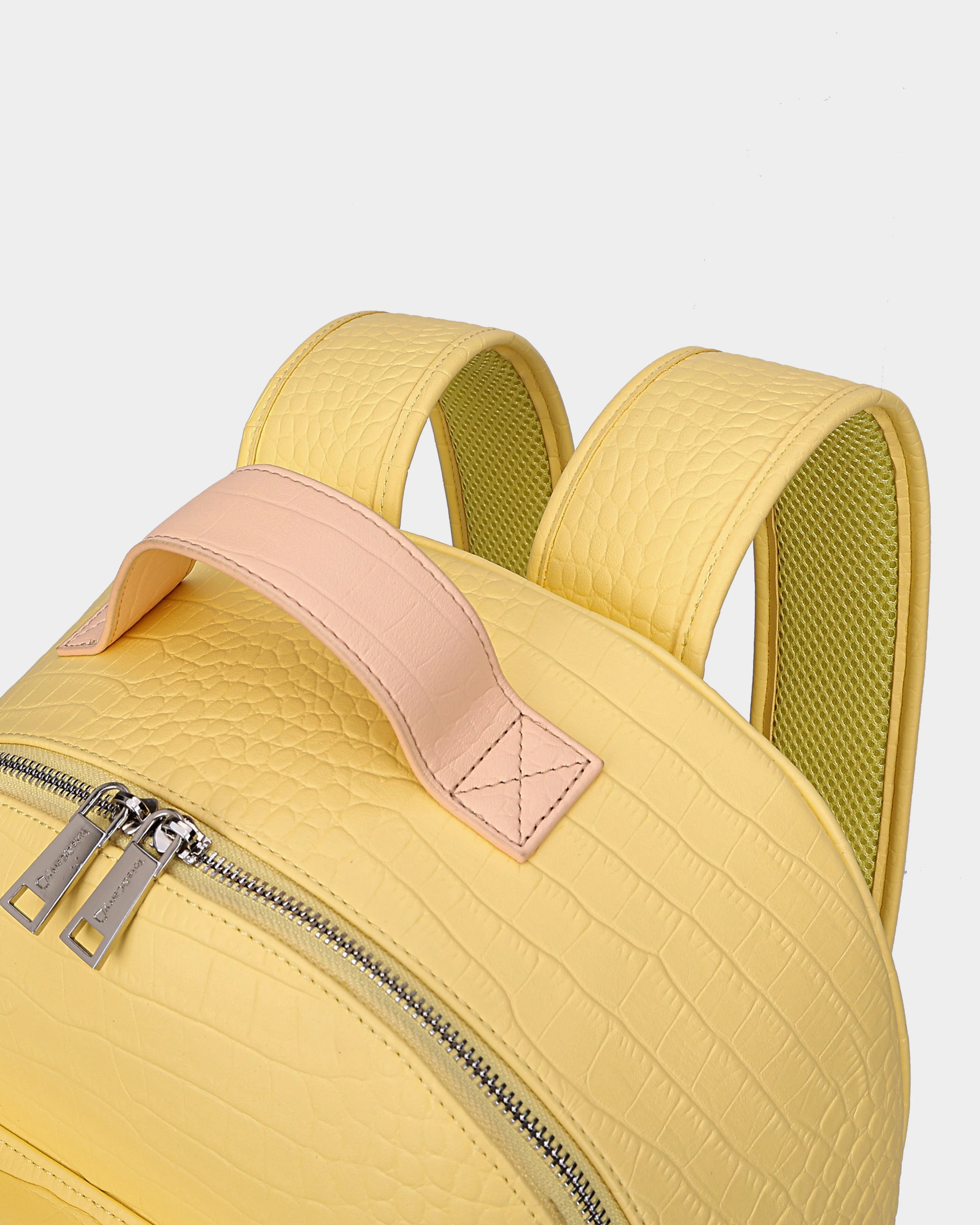 Leather Classic Backpack in Yellow - Image 7