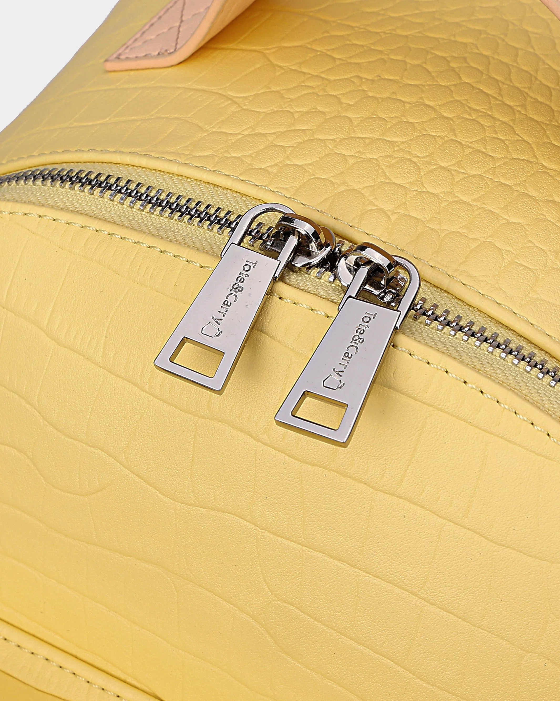 Leather Classic Backpack in Yellow - Image 8