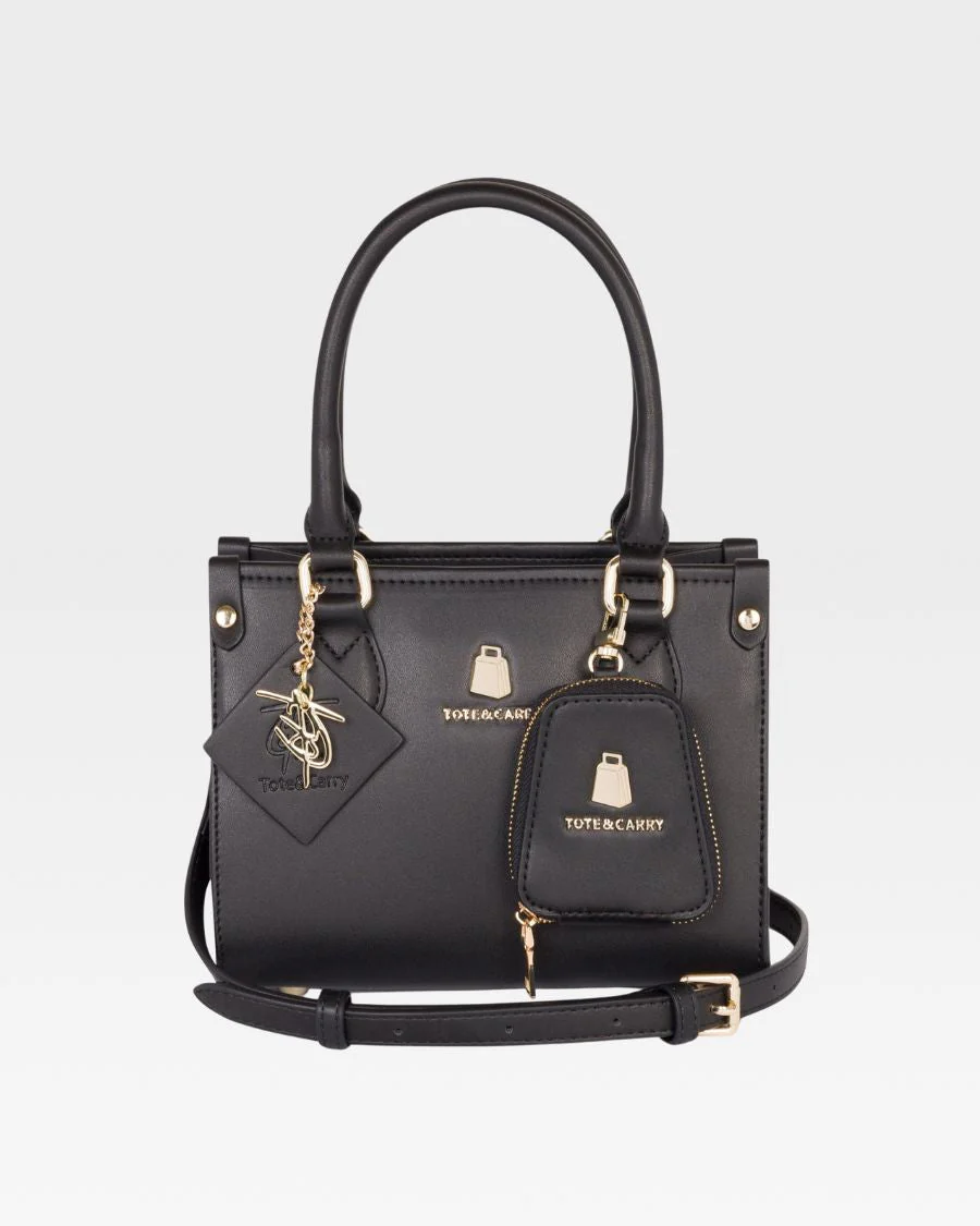 Lisse Mini Tote Bag in Black - Image 3