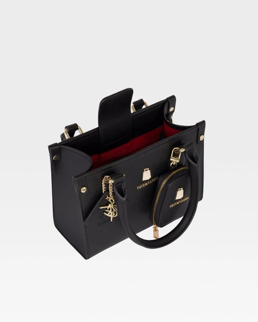 Lisse Mini Tote Bag in Black - Image 5