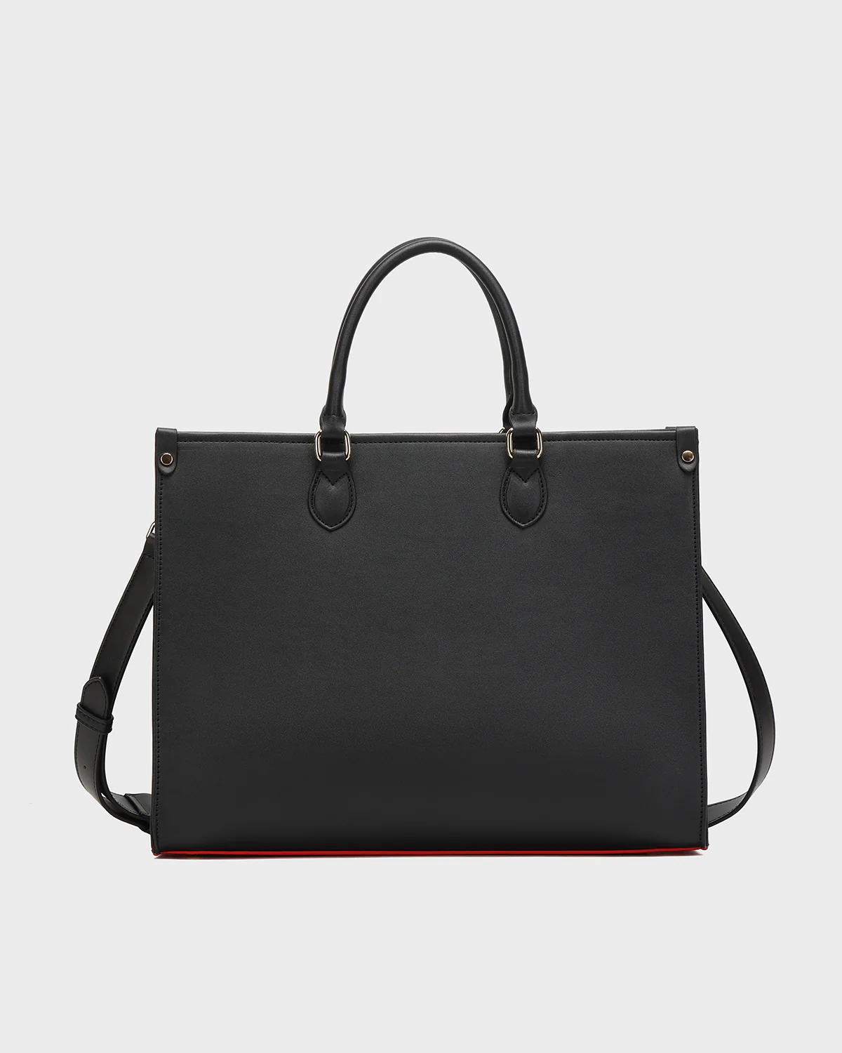 Lisse Mini Tote Bag in Black & Red - Image 16