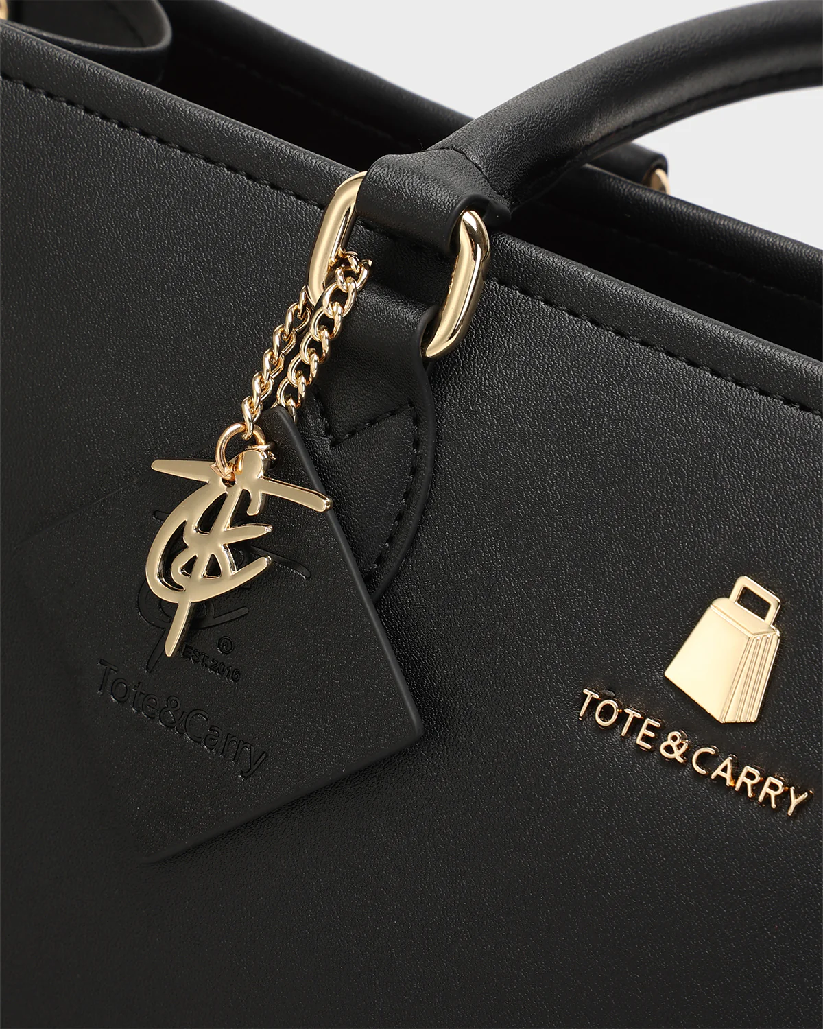 Lisse Mini Tote Bag in Black & Red - Image 20