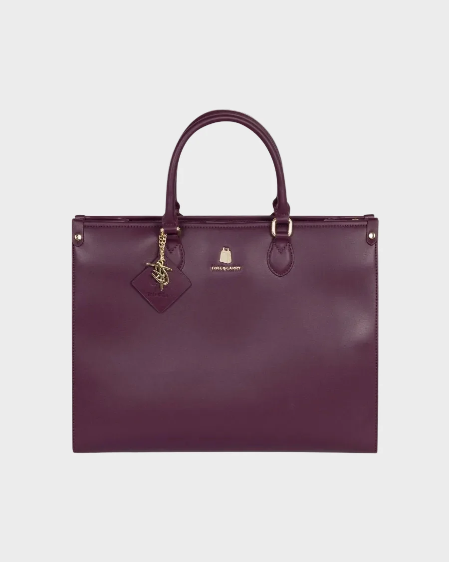 Lisse Mini Tote Bag in Burgundy - Image 3