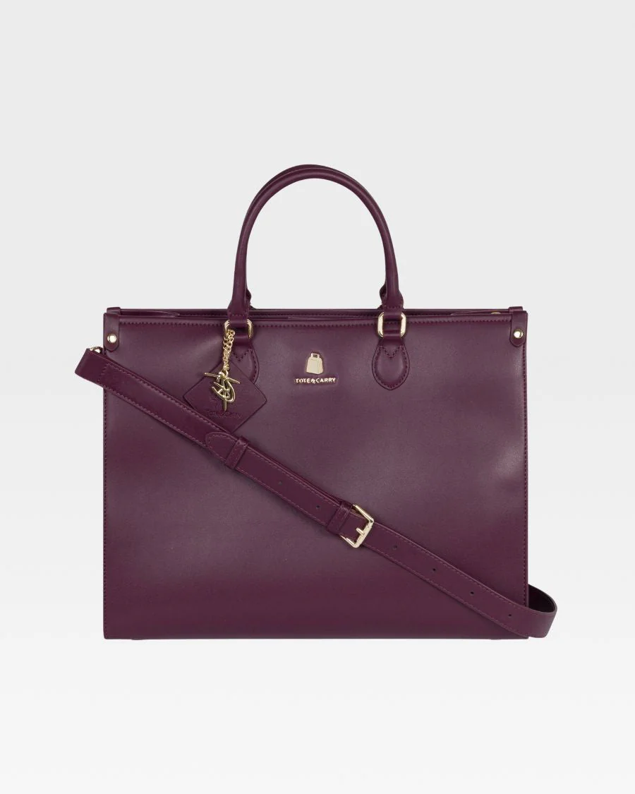 Lisse Mini Tote Bag in Burgundy - Image 4