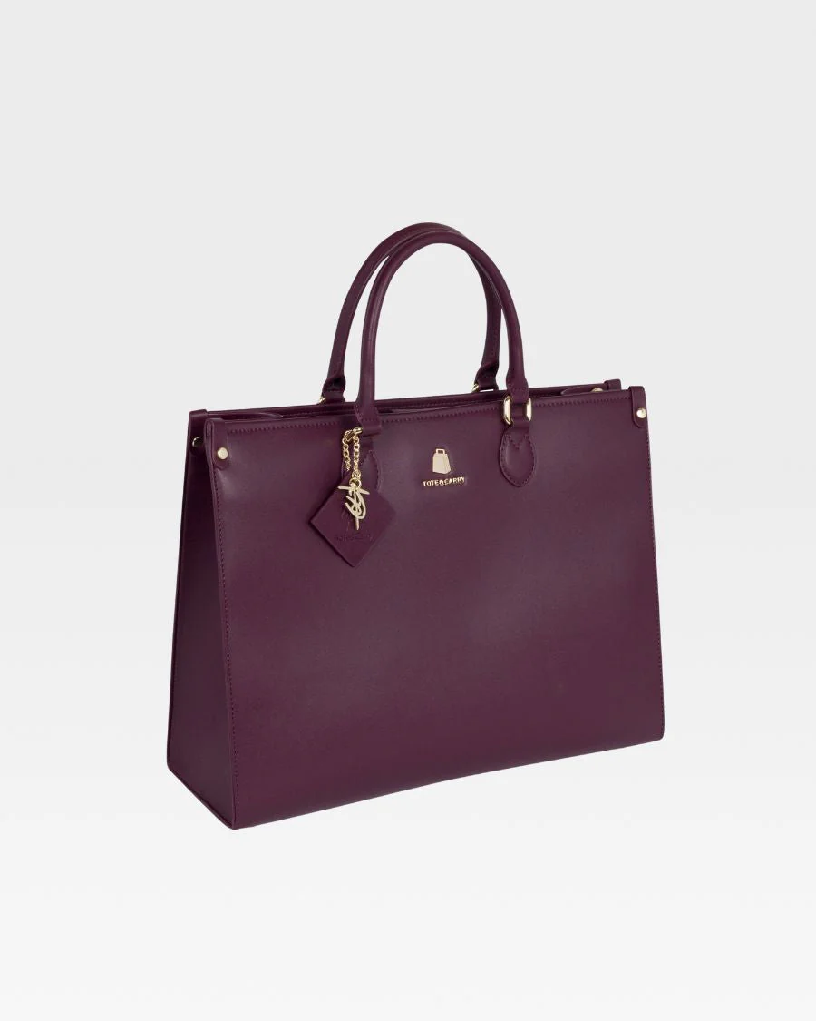 Lisse Mini Tote Bag in Burgundy - Image 5