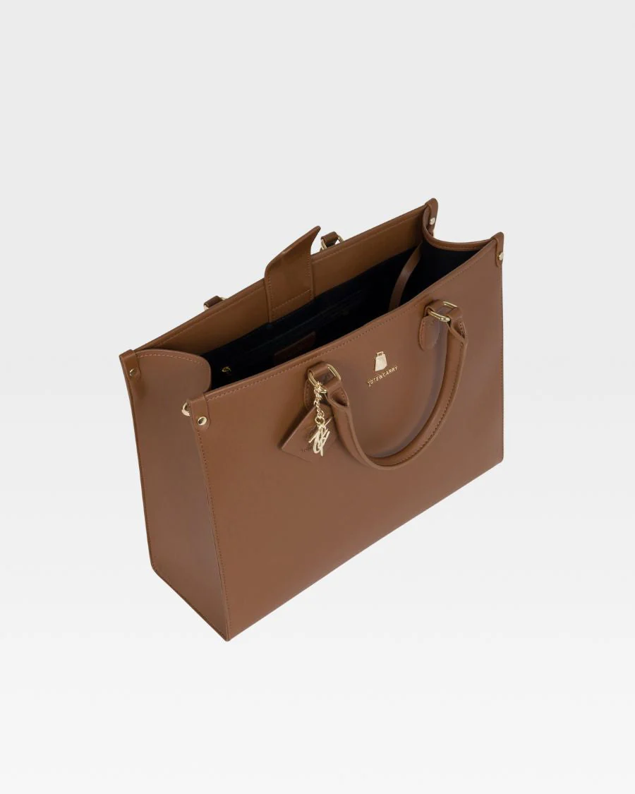 Lisse Mini Tote Bag in Coffee - Image 10