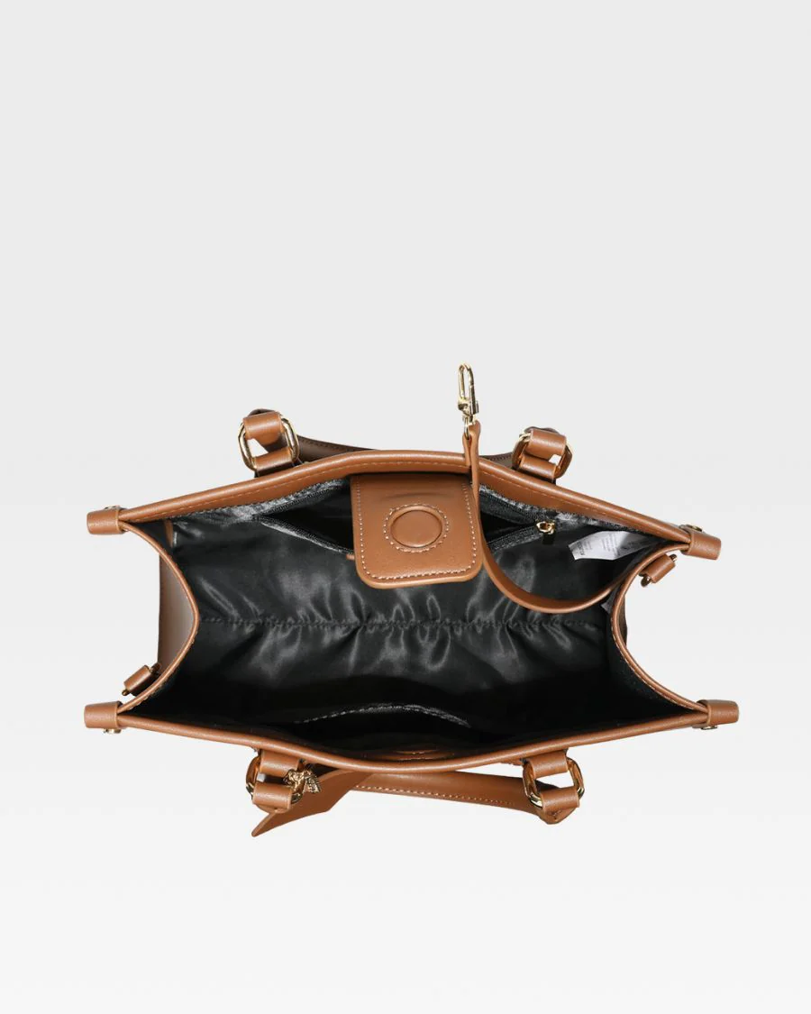 Lisse Mini Tote Bag in Coffee - Image 11