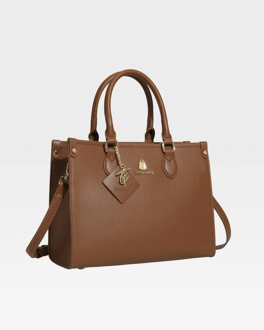 Lisse Mini Tote Bag in Coffee - Image 3