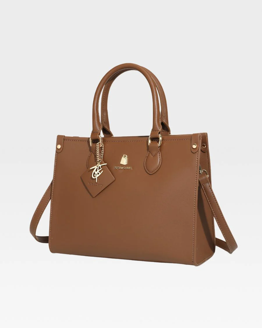 Lisse Mini Tote Bag in Coffee - Image 4