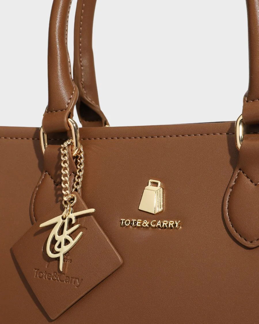 Lisse Mini Tote Bag in Coffee - Image 6