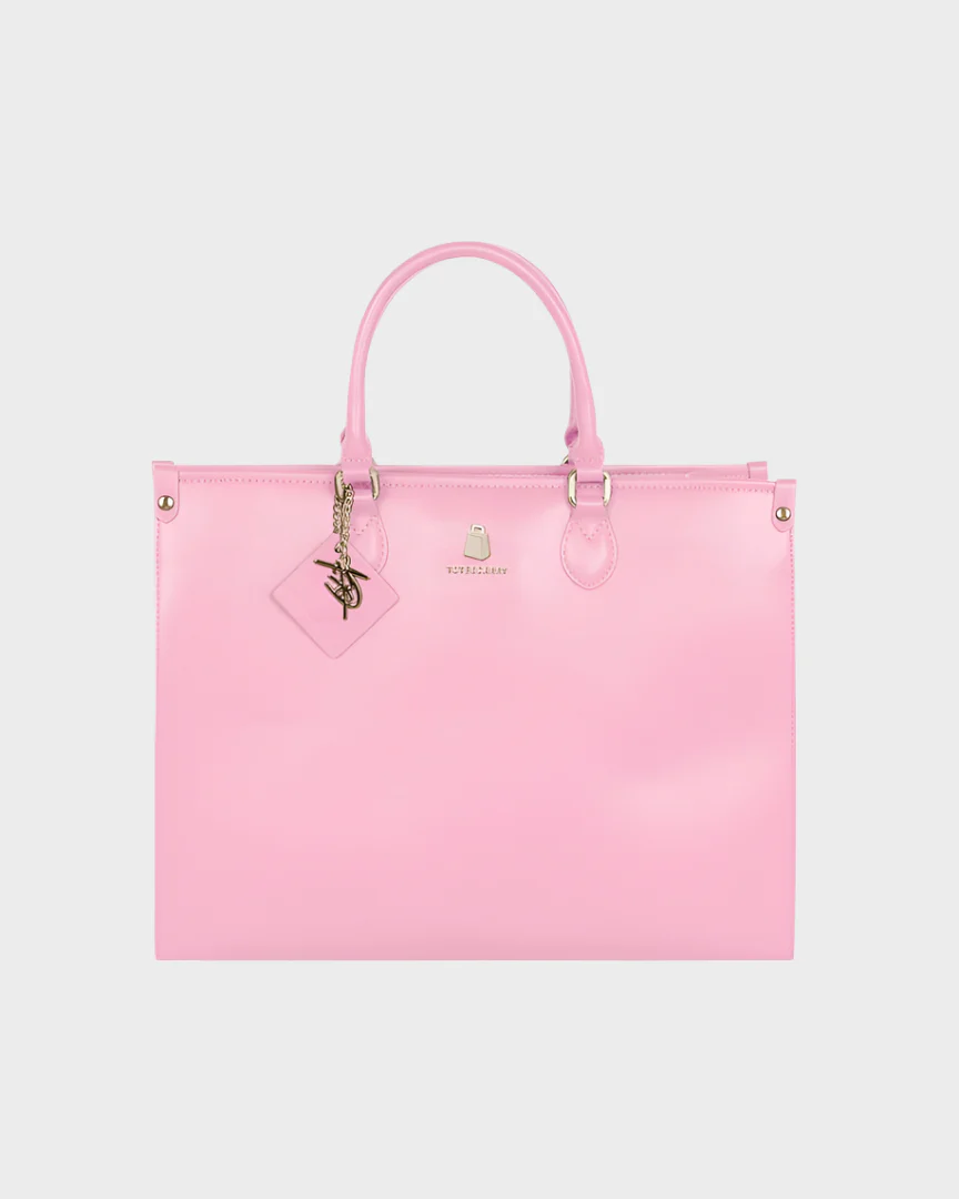 Lisse Mini Tote Bag in Bubble Gum - Image 12