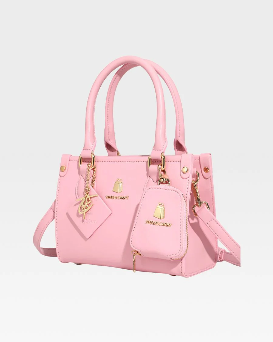Lisse Mini Tote Bag in Bubble Gum - Image 3
