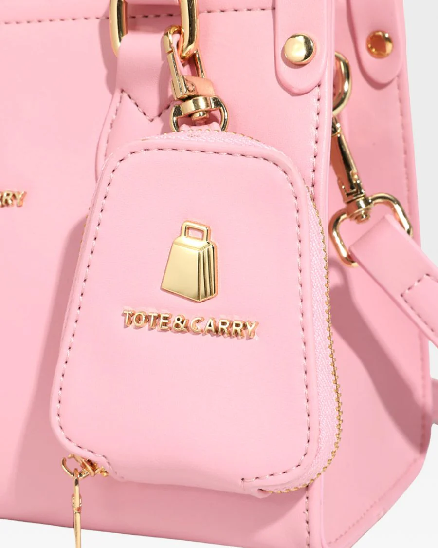 Lisse Mini Tote Bag in Bubble Gum - Image 8