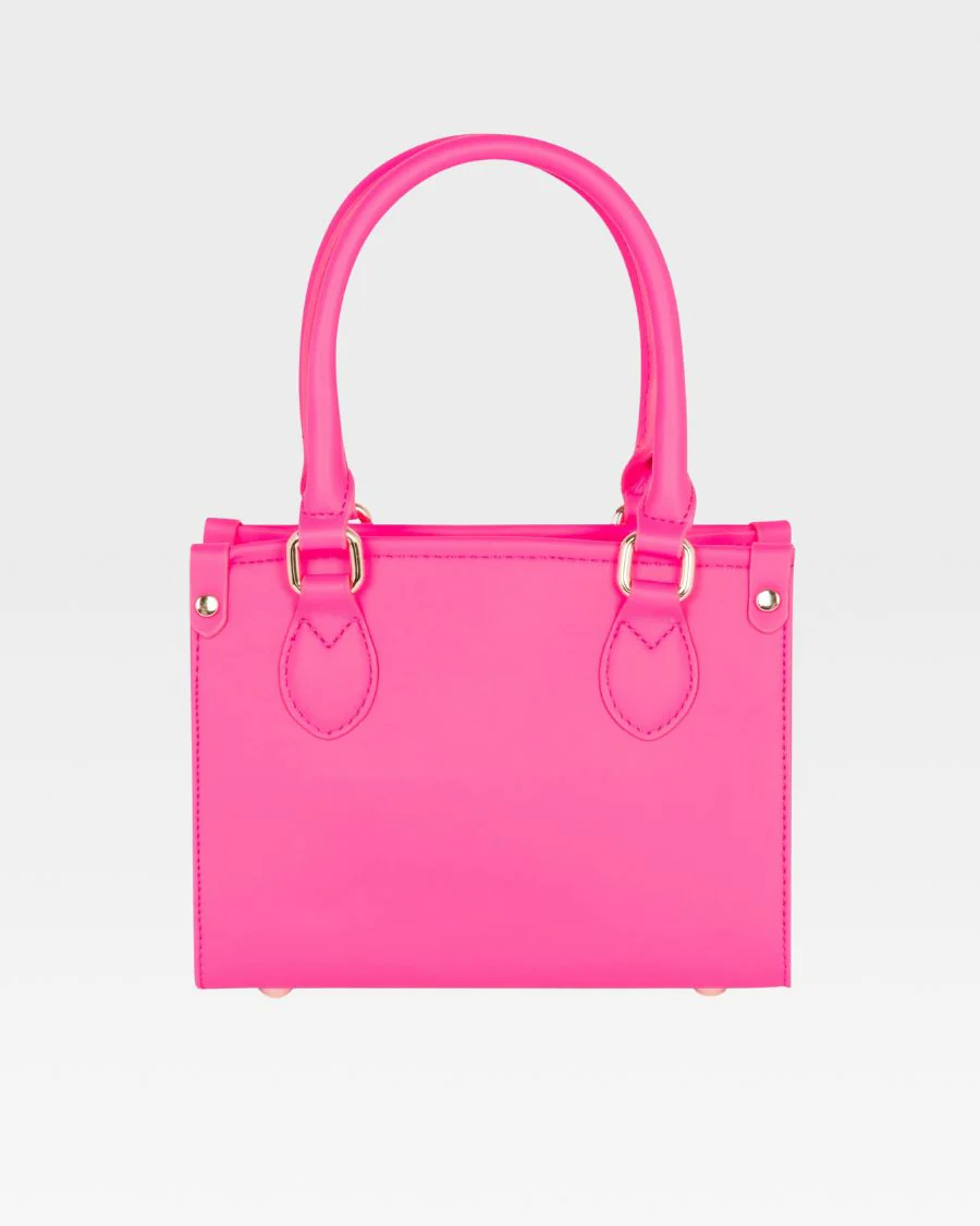 Lisse Mini Tote Bag in Neon Pink - Image 4
