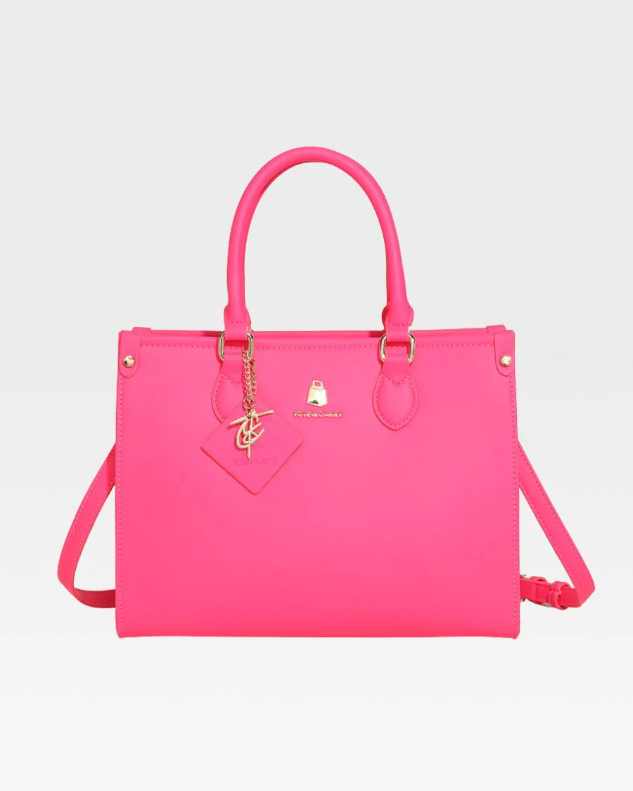 Lisse Mini Tote Bag in Neon Pink - Image 7