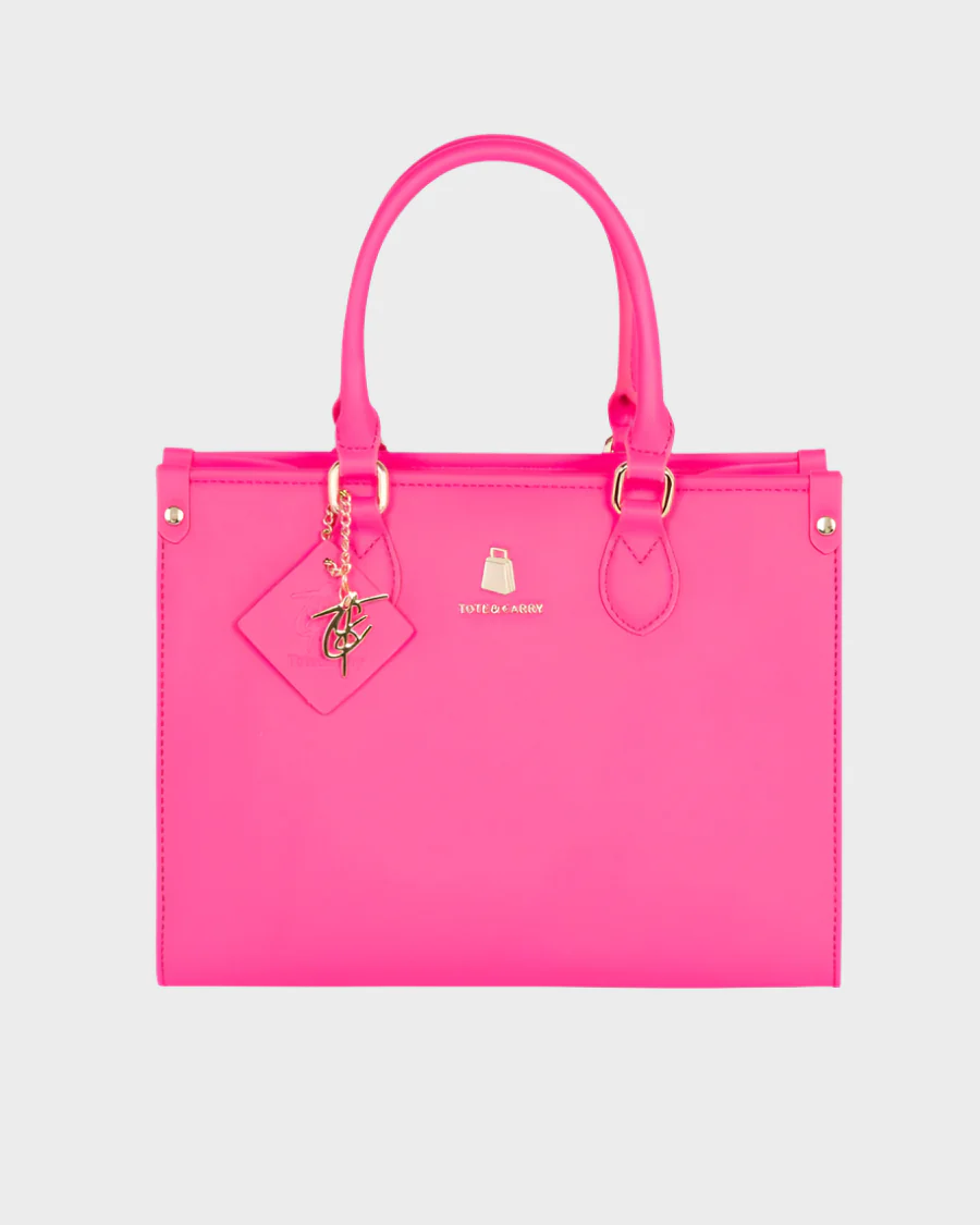Lisse Mini Tote Bag in Neon Pink - Image 9