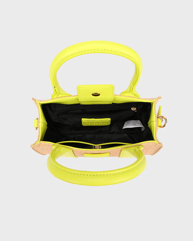 Pebble Mini Tote Bag in Yellow - Image 6