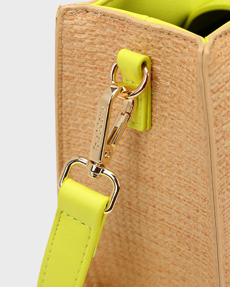 Pebble Mini Tote Bag in Yellow - Image 8