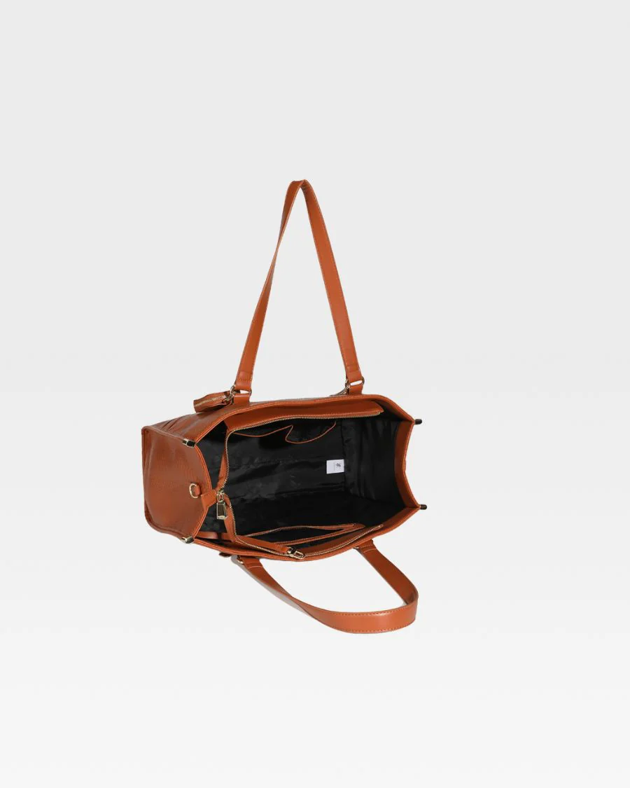 Signature City Tote Bag in Caramel - Image 10