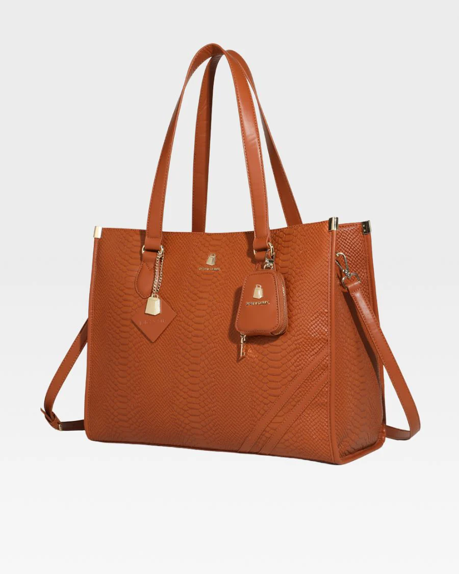 Signature City Tote Bag in Caramel - Image 3