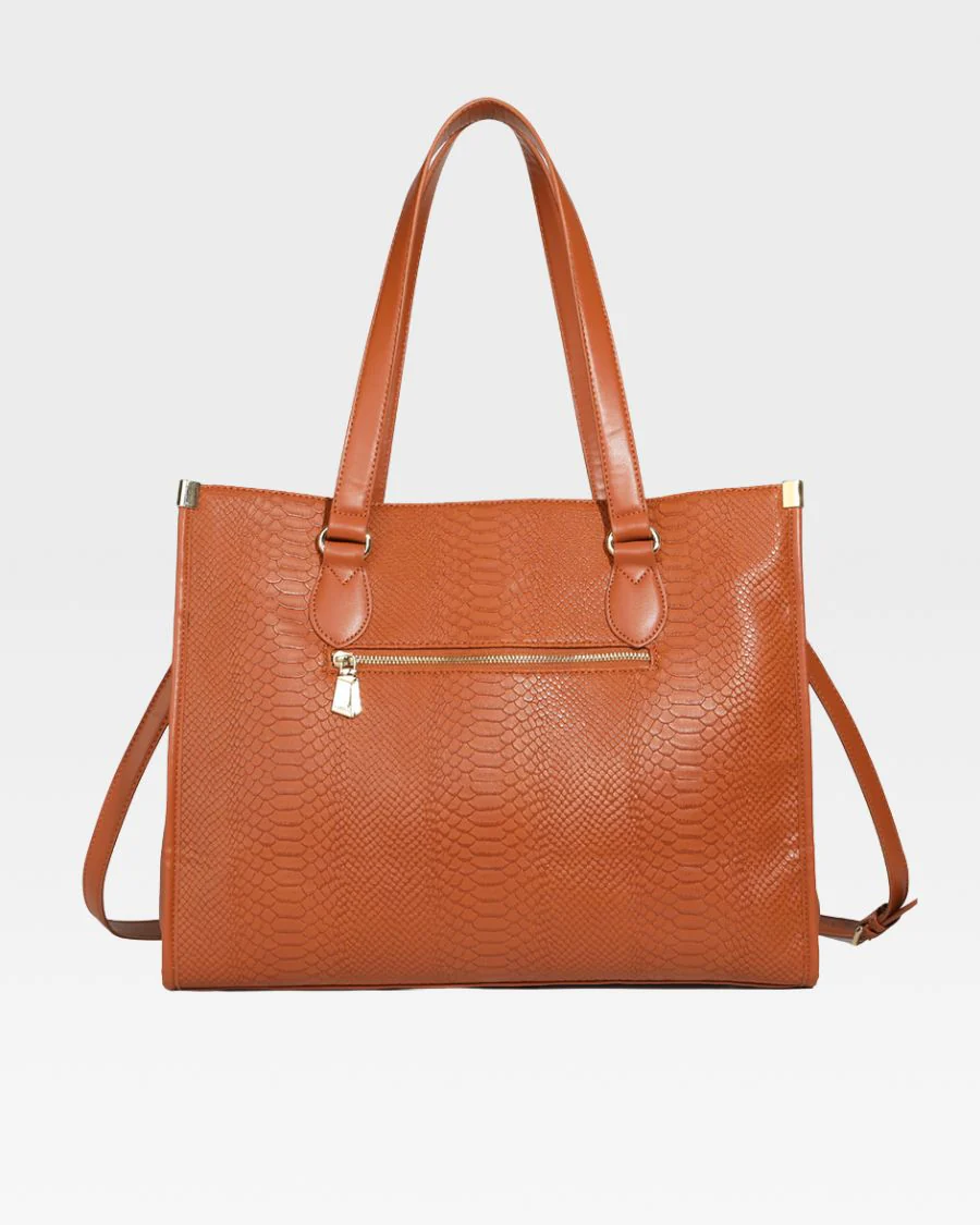 Signature City Tote Bag in Caramel - Image 4