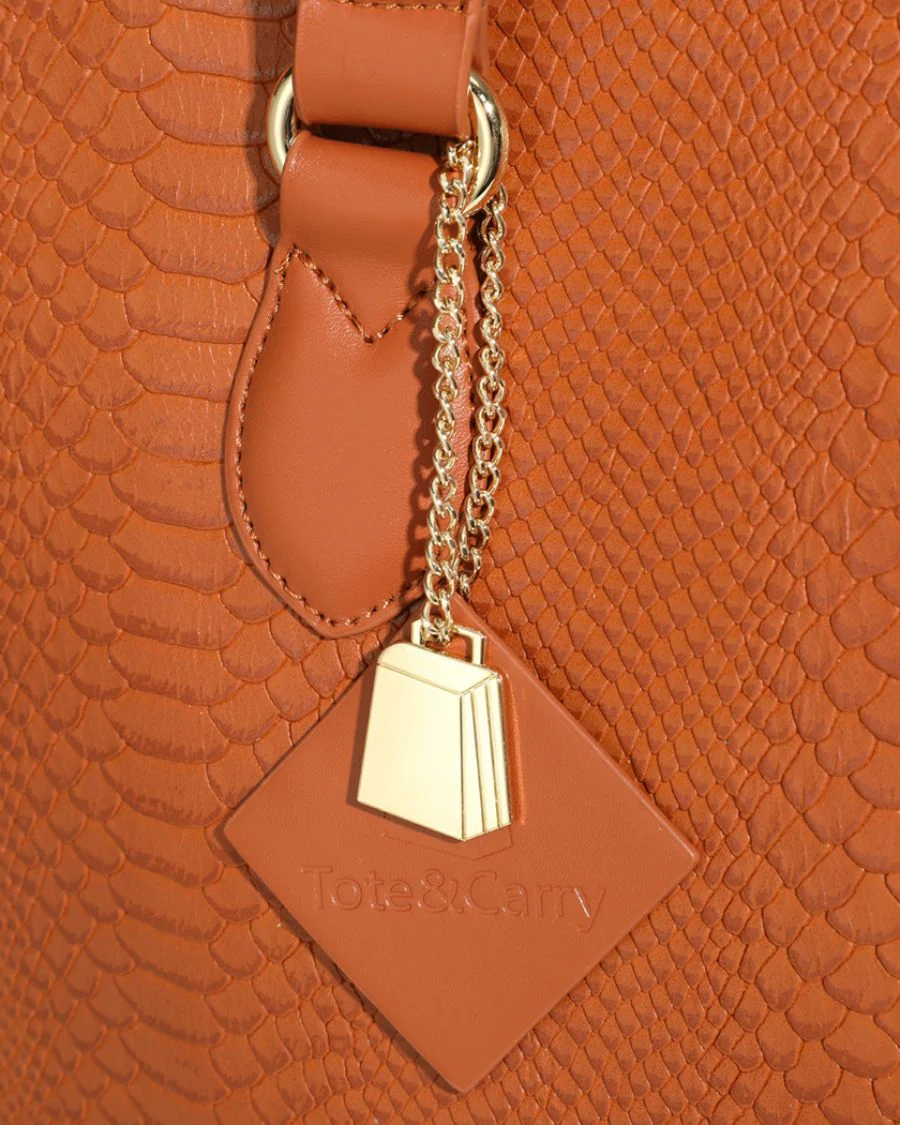 Signature City Tote Bag in Caramel - Image 6