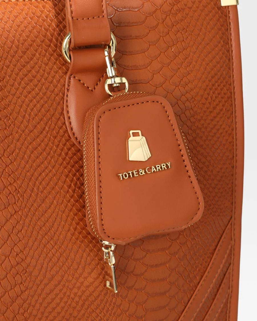 Signature City Tote Bag in Caramel - Image 7