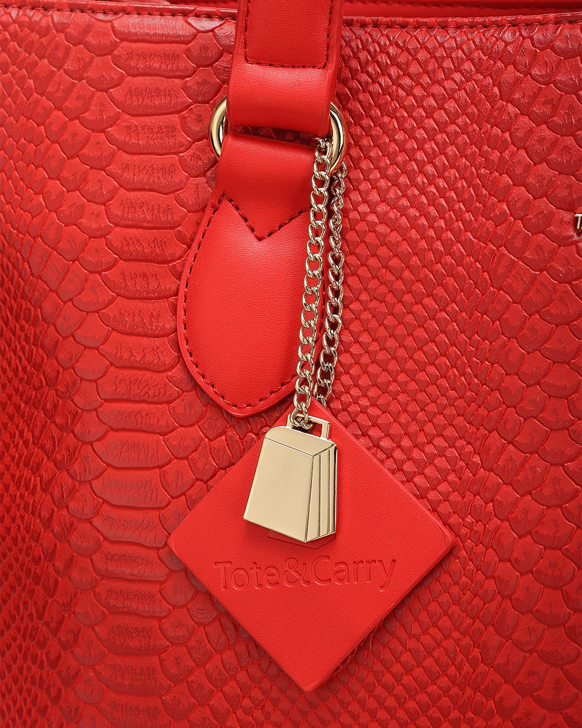 Signature City Tote Bag in Red - Image 11