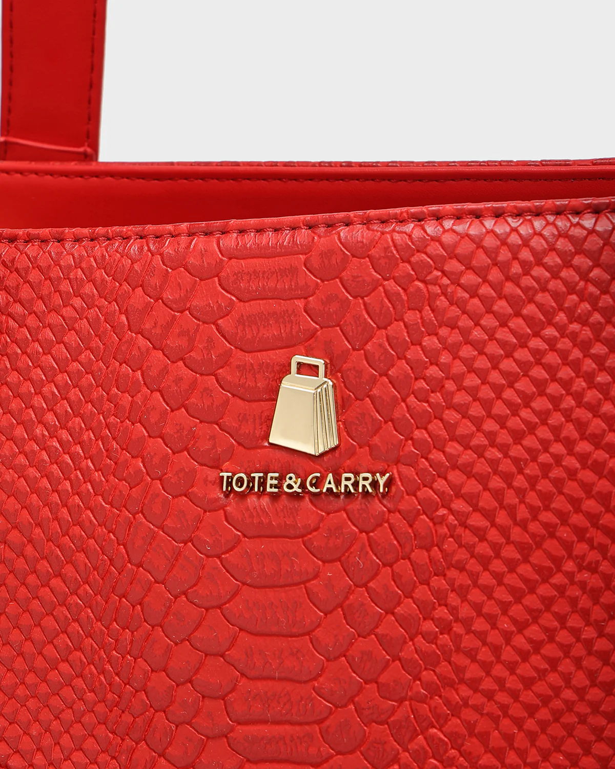 Signature City Tote Bag in Red - Image 12