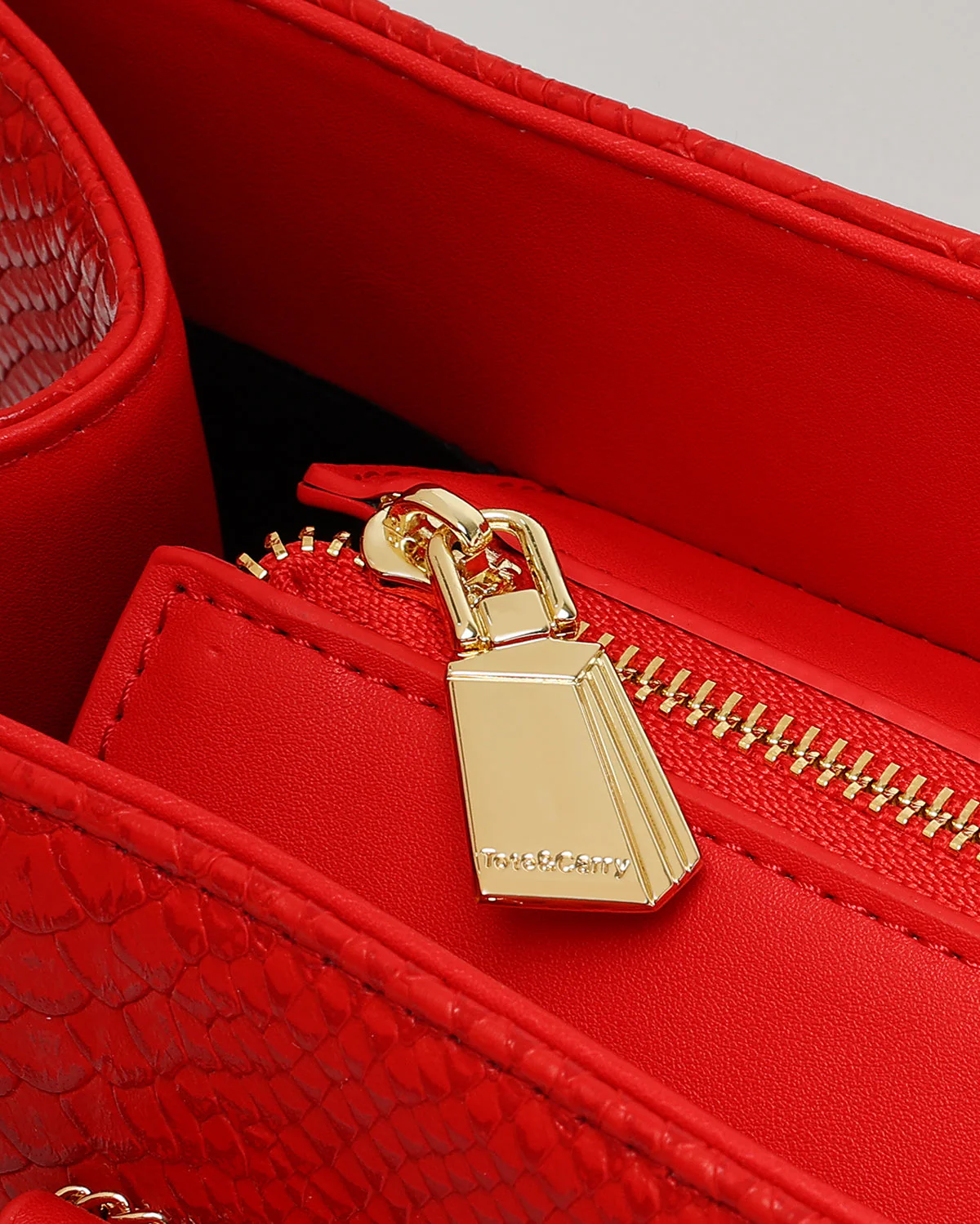 Signature City Tote Bag in Red - Image 8