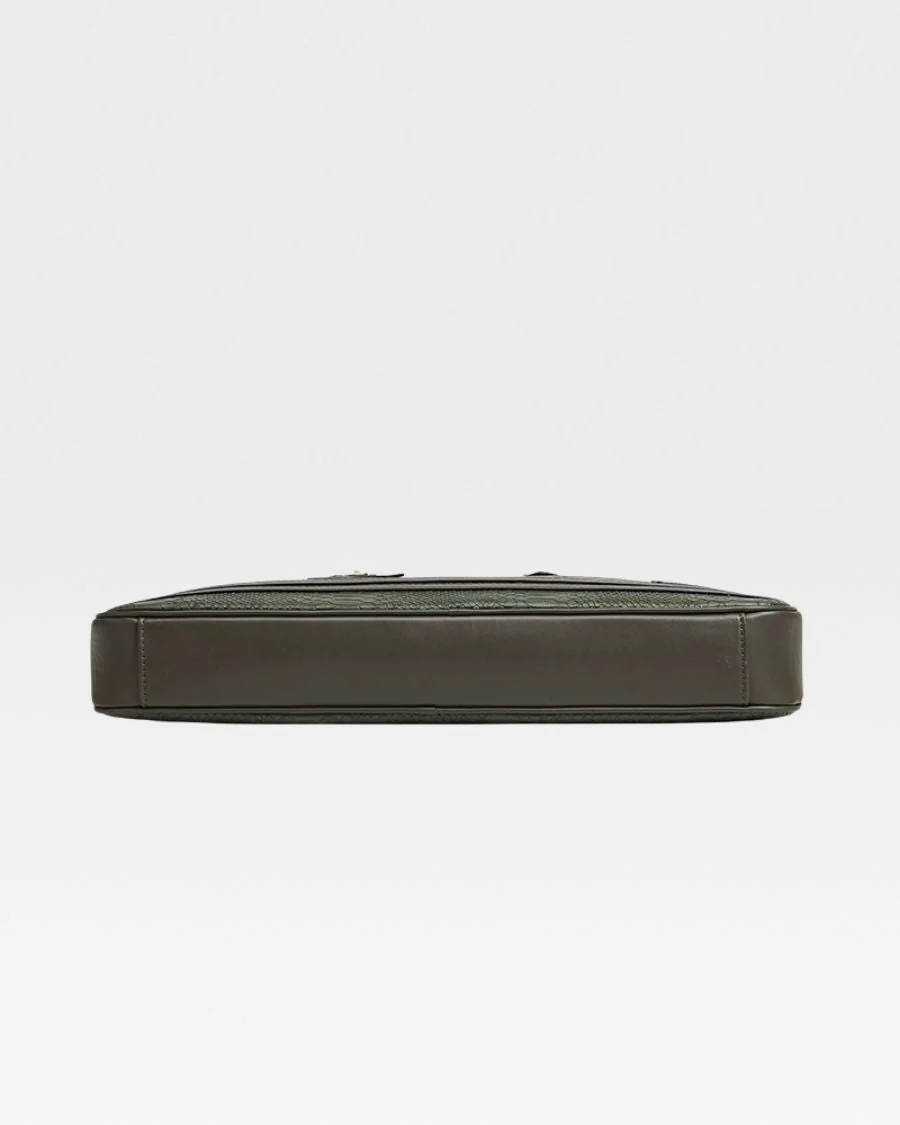 Signature Jetsetter Laptop Bag in Olive - Image 12