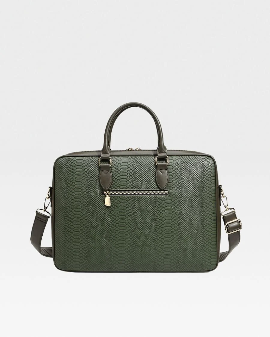 Signature Jetsetter Laptop Bag in Olive - Image 5