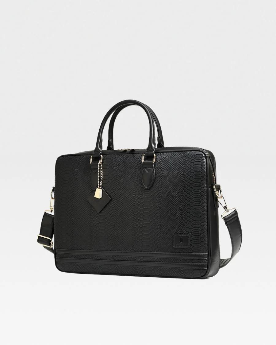 Signature Jetsetter Laptop Bag in Black - Image 3